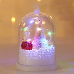 Glass Christmas Globe Warm LED Mini Tree