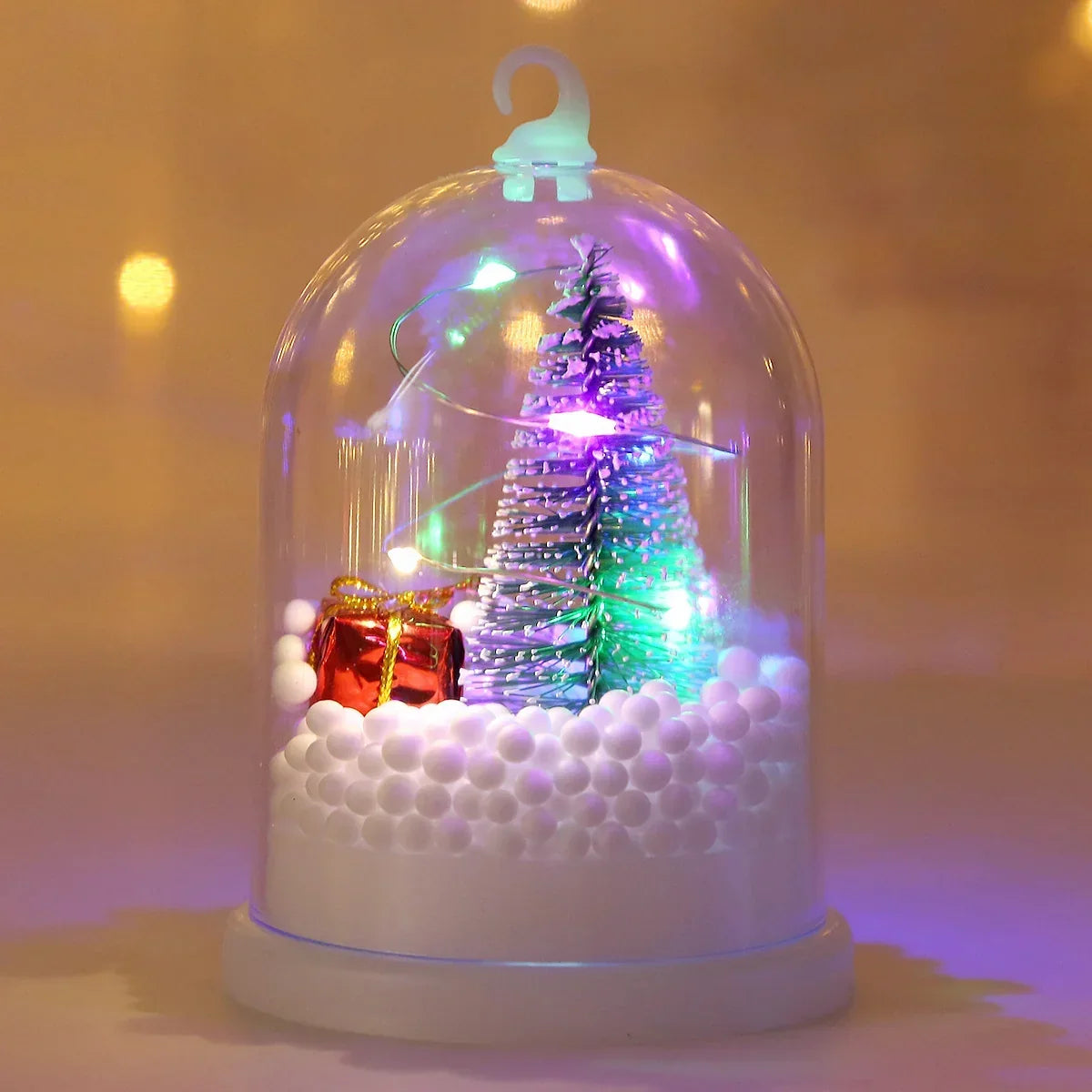 Glass Christmas Globe Warm LED Mini Tree