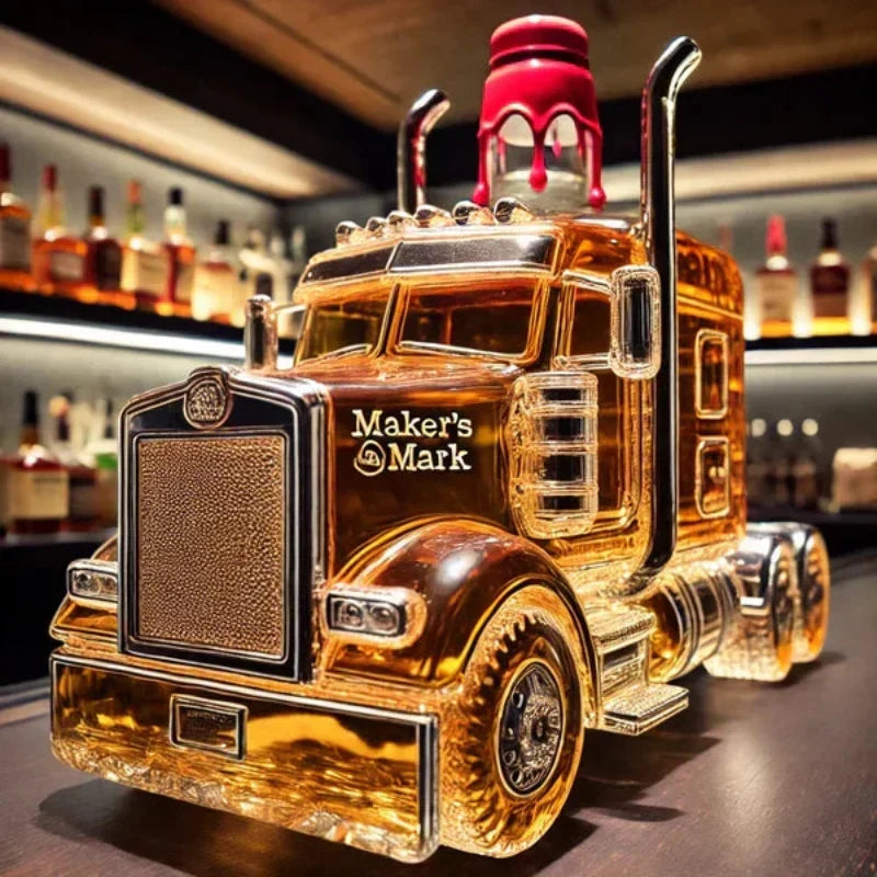 Glass Decanter Truck-Shaped Decorative Easy-Clean