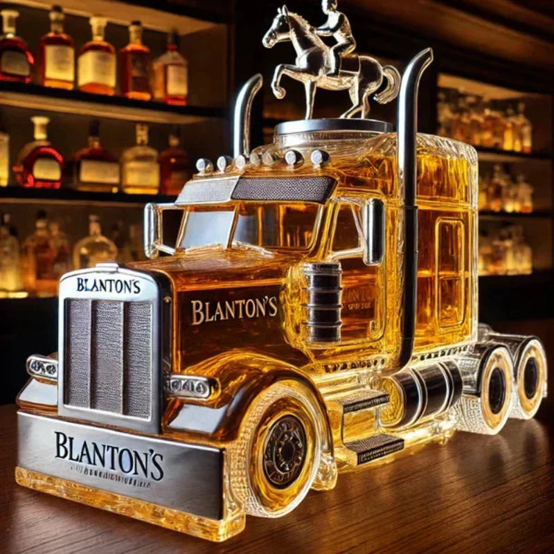 Glass Decanter Truck-Shaped Decorative Easy-Clean