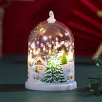 Glass Dome Handcrafted Winter Scene Energy-Efficient LED