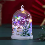 Glass Dome Handcrafted Winter Scene Energy-Efficient LED