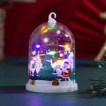 Glass Dome Handcrafted Winter Scene Energy-Efficient LED