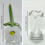 Glass Flower Bouquet Colored Glaze Vase Included