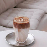 Glass Mug Hammered Texture 10.8 Fl Oz
