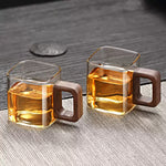 Glass Mug Heat-Resistant Borosilicate Square Design 3 Oz