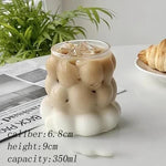 Glass Mug Irregular Bubble Design Heat-Resistant 10.1 fl oz