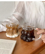 Glass Mug Irregular Bubble Design Heat-Resistant 10.1 fl oz