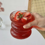 Glass Mug Irregular Bubble Design Heat-Resistant 10.1 fl oz