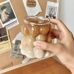 Glass Mug Irregular Bubble Design Heat-Resistant 10.1 fl oz