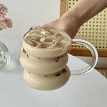 Glass Mug Irregular Bubble Design Heat-Resistant 10.1 fl oz