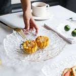 Glass Serving Plate Ice-Like Irregular Shape