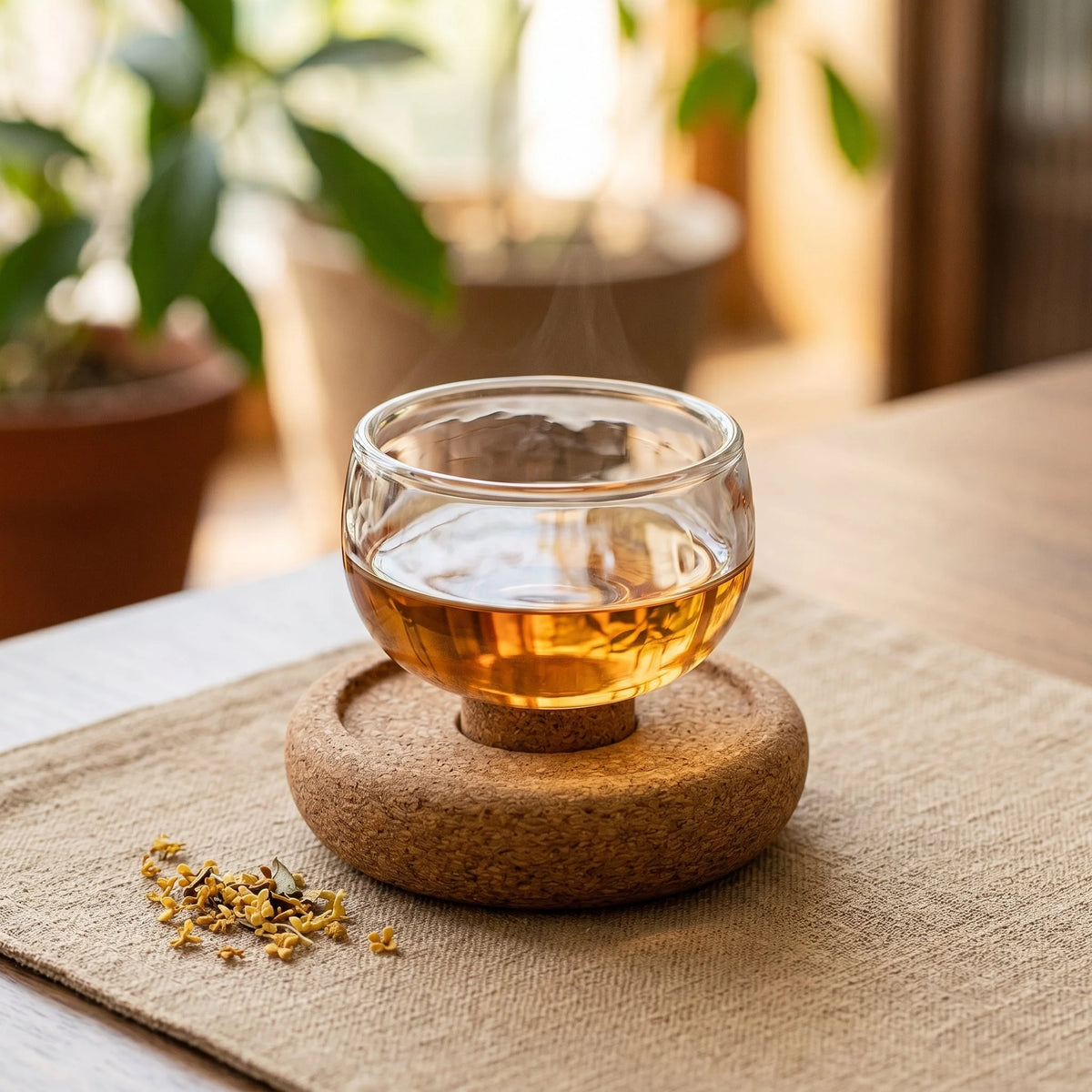 Glass Tea Cup Heat-Resistant 2 Fl Oz Clear Glass