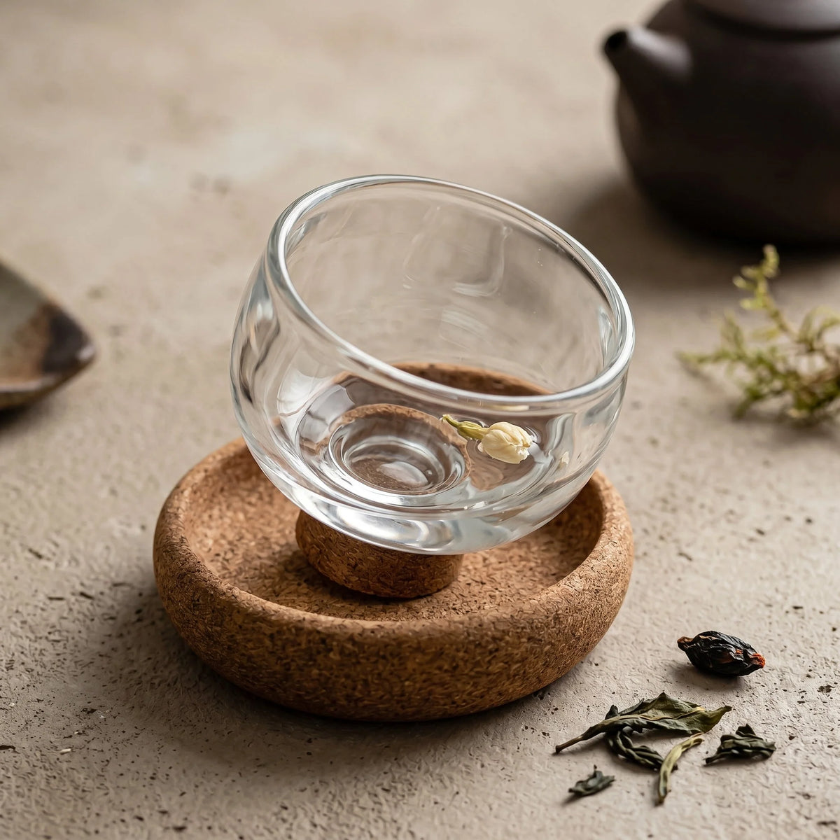 Glass Tea Cup Heat-Resistant 2 Fl Oz Clear Glass