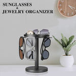 Glasses Stand 360° Rotating Metal Jewelry Organizer