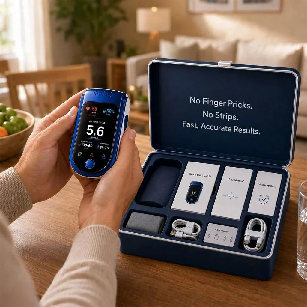 Glucose Monitor Non-Invasive Digital Display With History