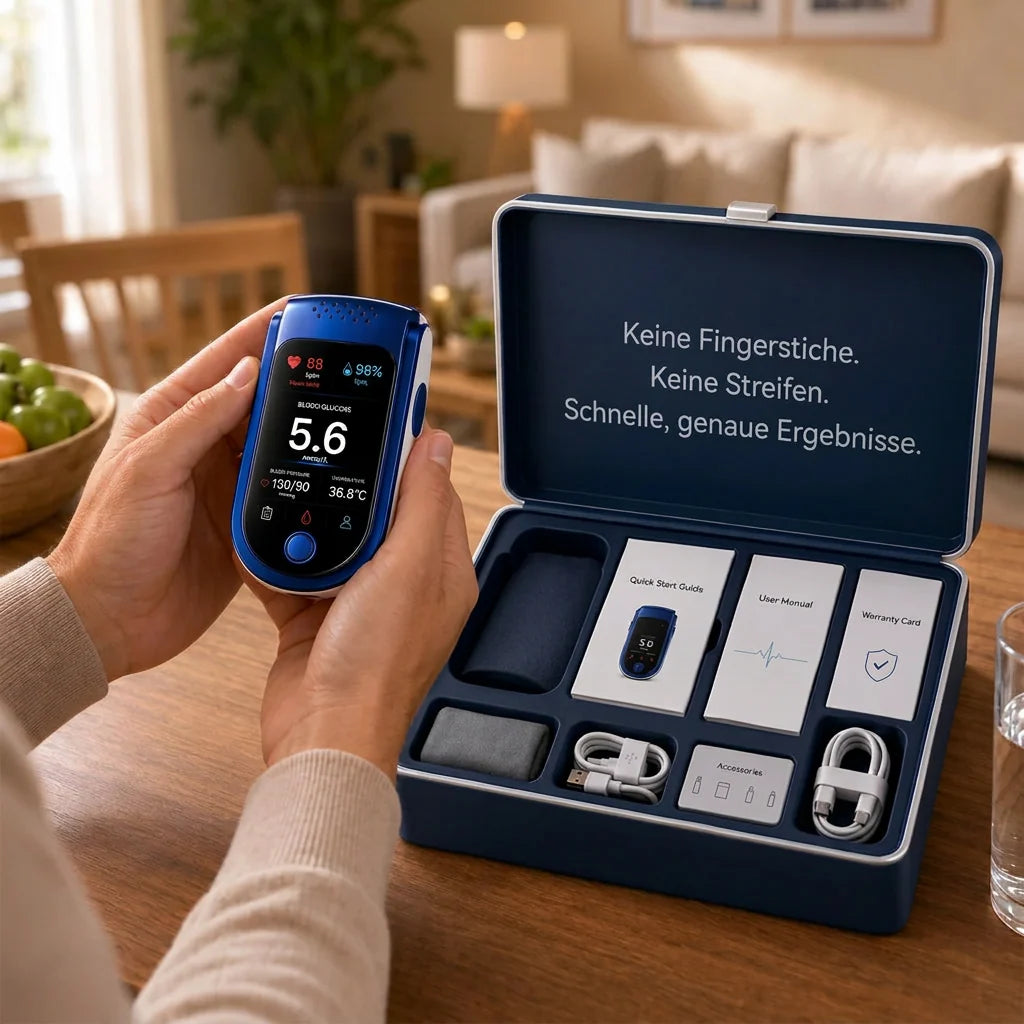 Glucose Monitor Non-Invasive Needle-Free Daily Tracking