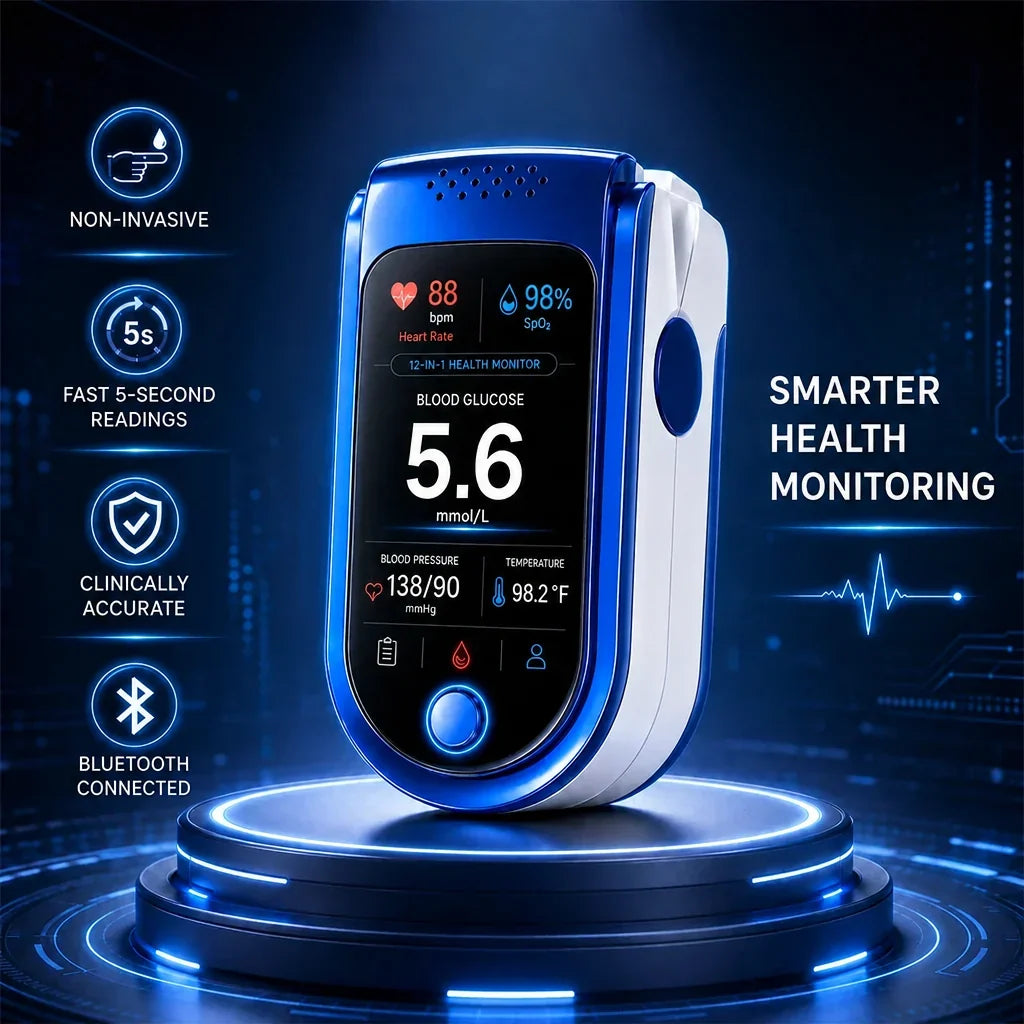 Glucose Monitor Non-Invasive Needle-Free Daily Tracking