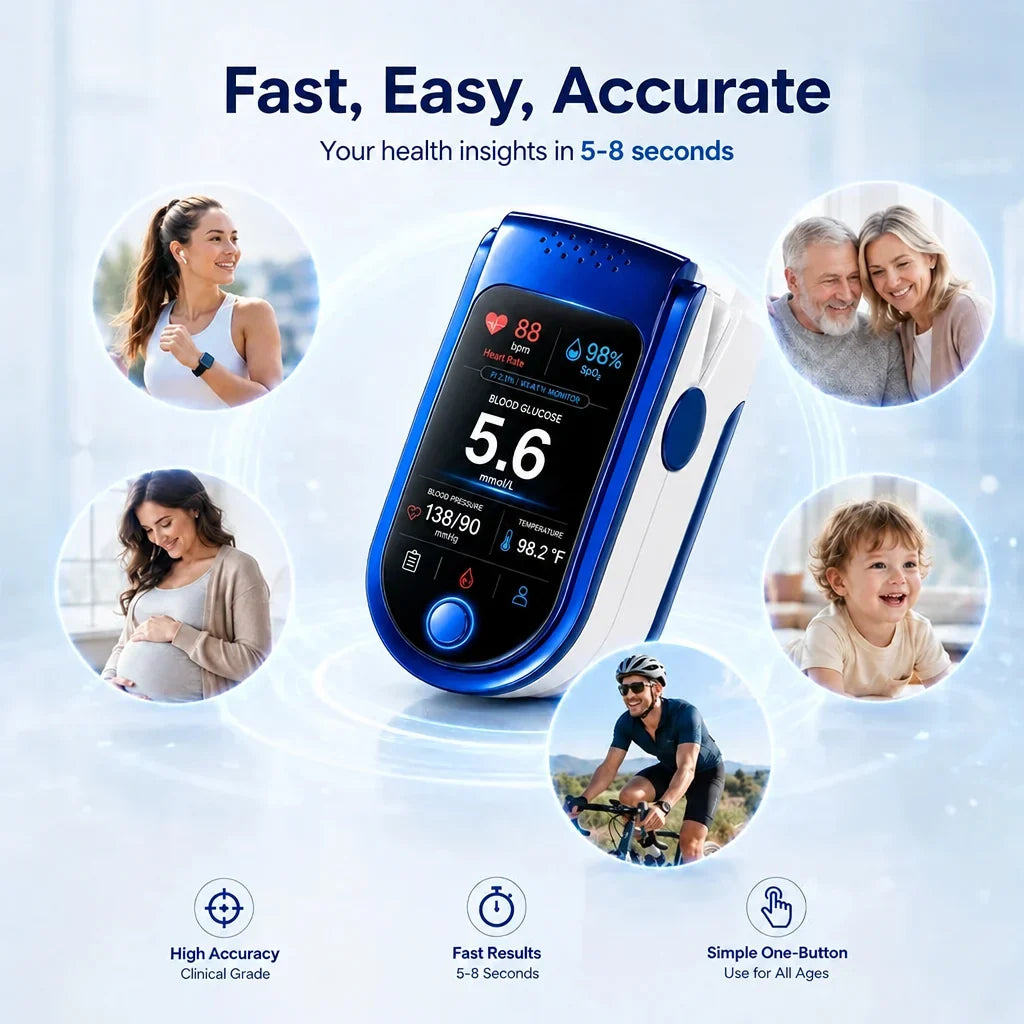Glucose Monitor Non-Invasive Needle-Free Daily Tracking