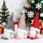 Gnome Figurine Handcrafted Glitter Hat & Fluffy Beard
