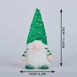 Gnome Figurine Handcrafted Glitter Hat & Fluffy Beard
