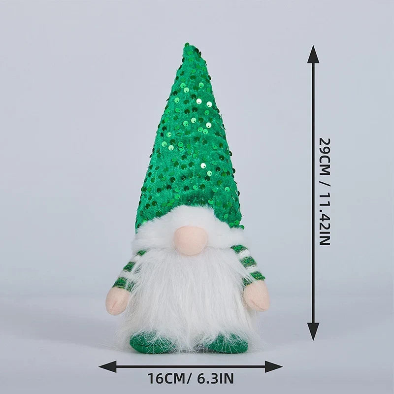 Gnome Figurine Handcrafted Glitter Hat & Fluffy Beard