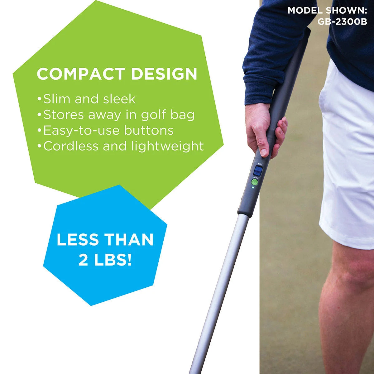 Golf Blower Cordless 80 MPH Airflow 30-Minute Runtime