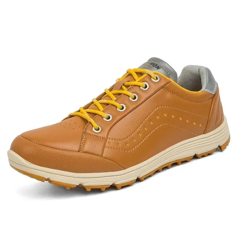 Golf Shoes Waterproof Leather Cushioned EVA Insole Integrated Traction