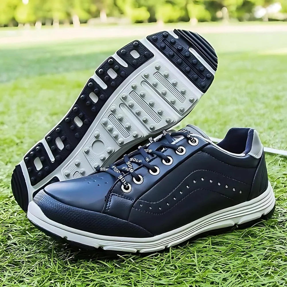 Golf Shoes Waterproof Leather Cushioned EVA Insole Integrated Traction