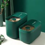 Grain Storage Container Dual Compartments Stackable 11.02 Lb Capacity
