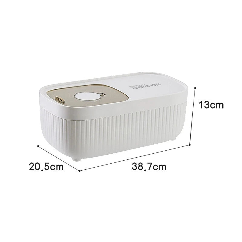 Grain Storage Container Two Compartments Stackable 11 lb Capacity