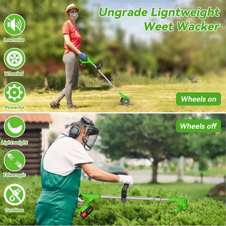 Grass Trimmer Cordless 4-In-1 Telescopic Pole