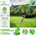 Grass Trimmer Cordless 4-In-1 Telescopic Pole