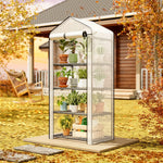 Greenhouse Portable Lockable Wheels & Removable Shelves