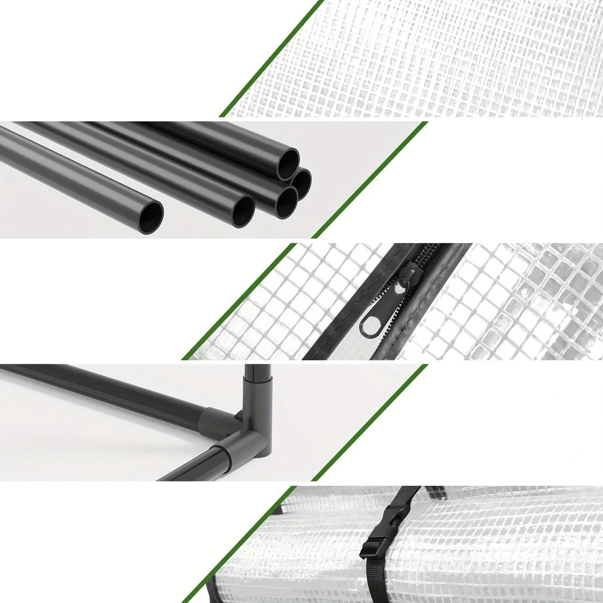 Greenhouse Portable Lockable Wheels & Removable Shelves