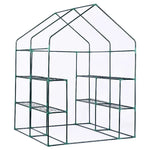 Greenhouse Portable Weather-Resistant Transparent Cover Double-Zippered Doors