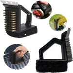 Grill Brush 3-In-1 Stainless Steel Scraper & Brass Bristles