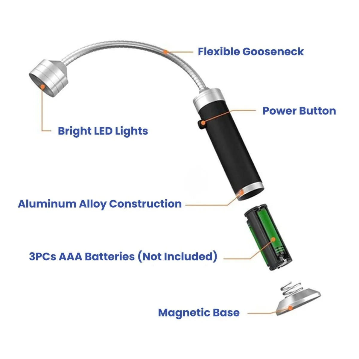 Grill Light Magnetic Base Flexible Gooseneck LED
