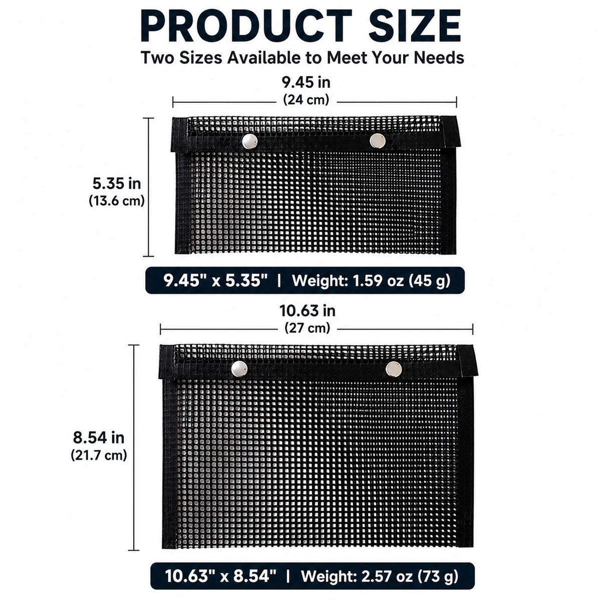 Grill Mesh Bags Non-Stick Reusable Set of 3