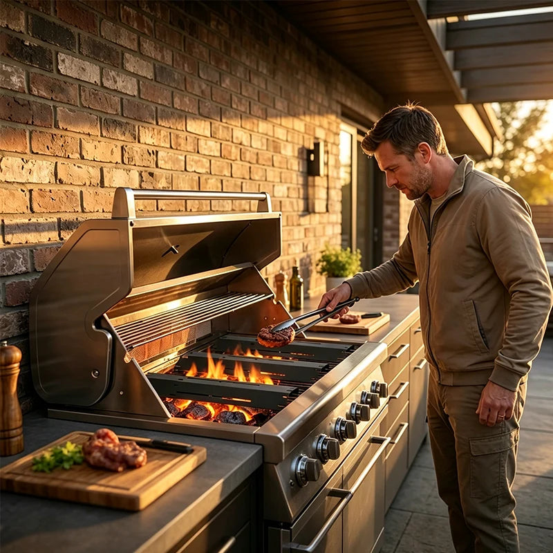 Grill Plate Adjustable Even Heat Porcelain Coated Steel