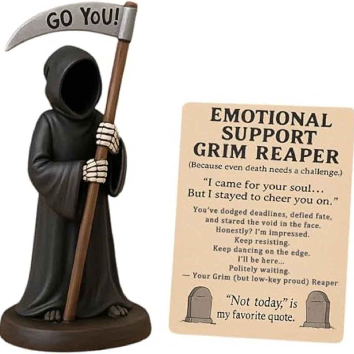 Grim Reaper Figurine Gothic Hand-Painted Resin