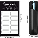 Grocery List Notepad Magnetic With Pen Holder 50 Sheets