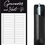 Grocery List Notepad Magnetic With Pen Holder 50 Sheets