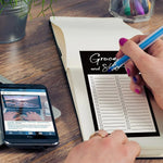 Grocery List Notepad Magnetic With Pen Holder 50 Sheets