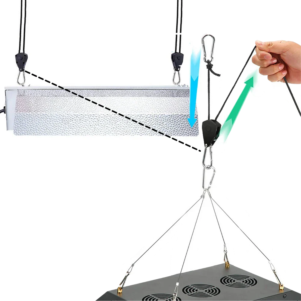Grow Light Hangers Adjustable Height & Locking 2-Pack