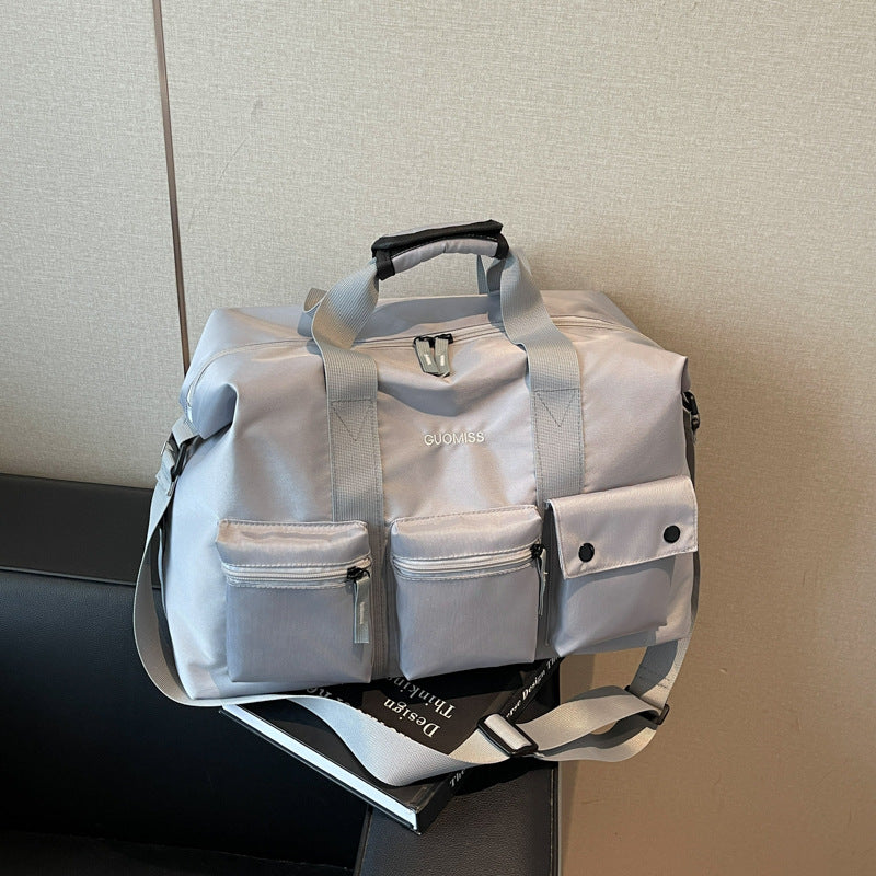 Gym Duffel Bag Large Capacity Zippered Pockets & Padded Strap