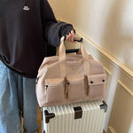 Gym Duffel Bag Large Capacity Zippered Pockets & Padded Strap