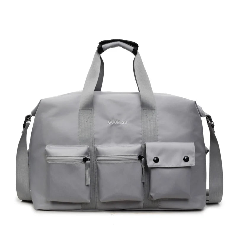 Gym Duffel Bag Large Capacity Zippered Pockets & Padded Strap