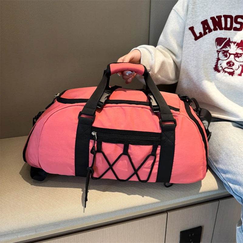 Gym Duffel Bag Tear Resistant Fabric Multiple Pockets