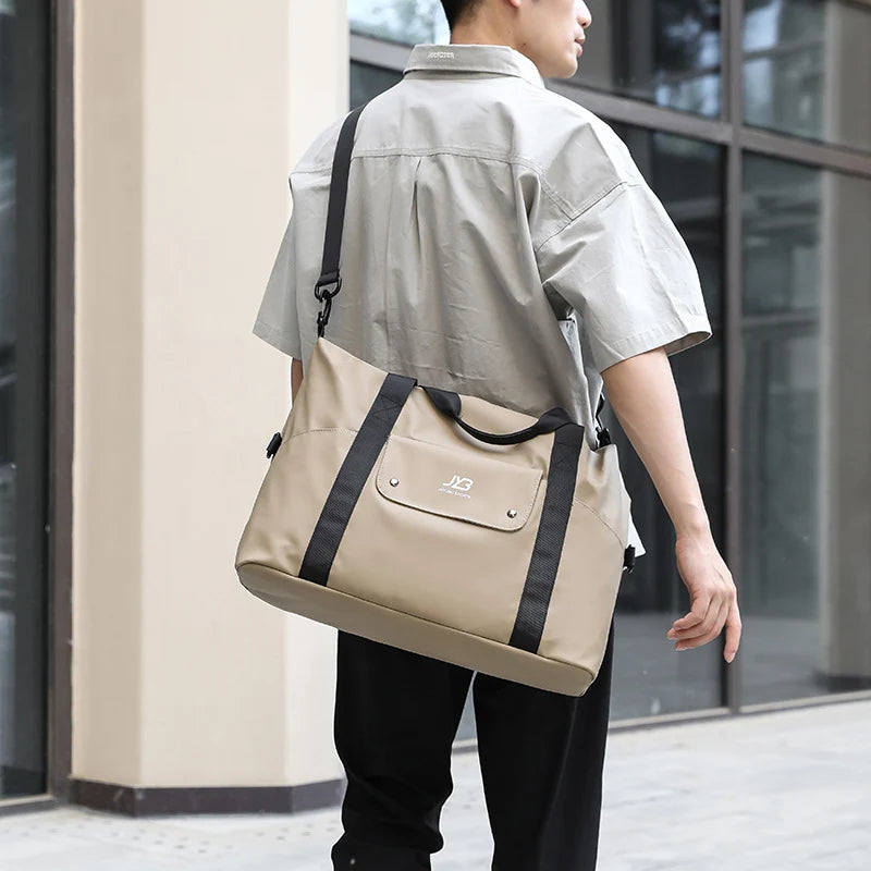 Gym Duffel Bag Waterproof Adjustable Strap Front Zip Pocket